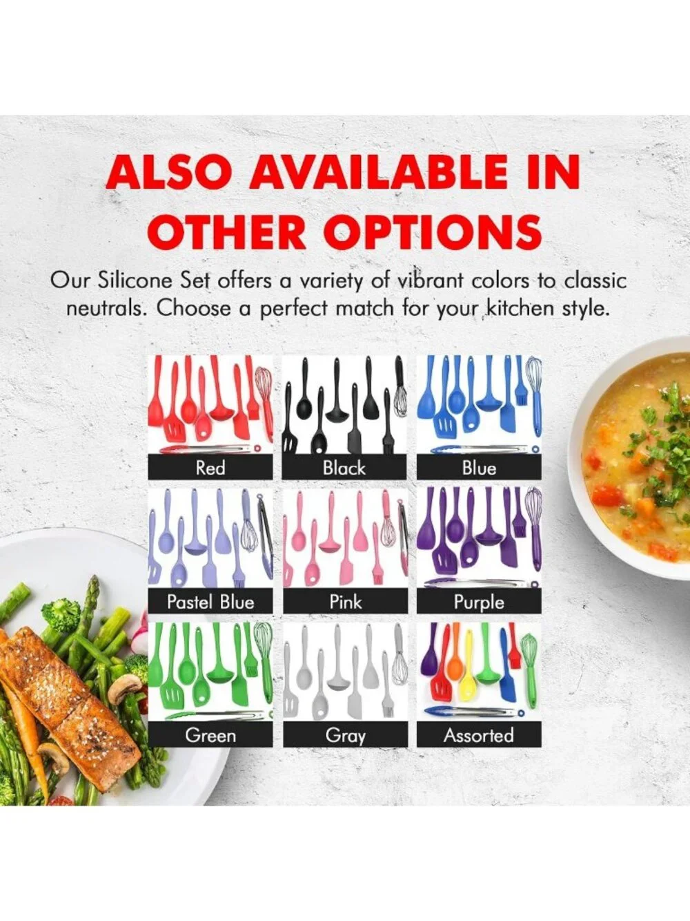 9-Piece Premium Silicone Kitchen Utensil Set - Heat Resistant, Non-Stick, Purple